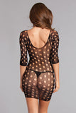 BWS107 polka dot mesh Bodystocking by BeWicked